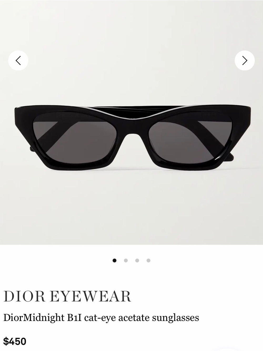 Dior Cat-Eye Sunglasses in Black